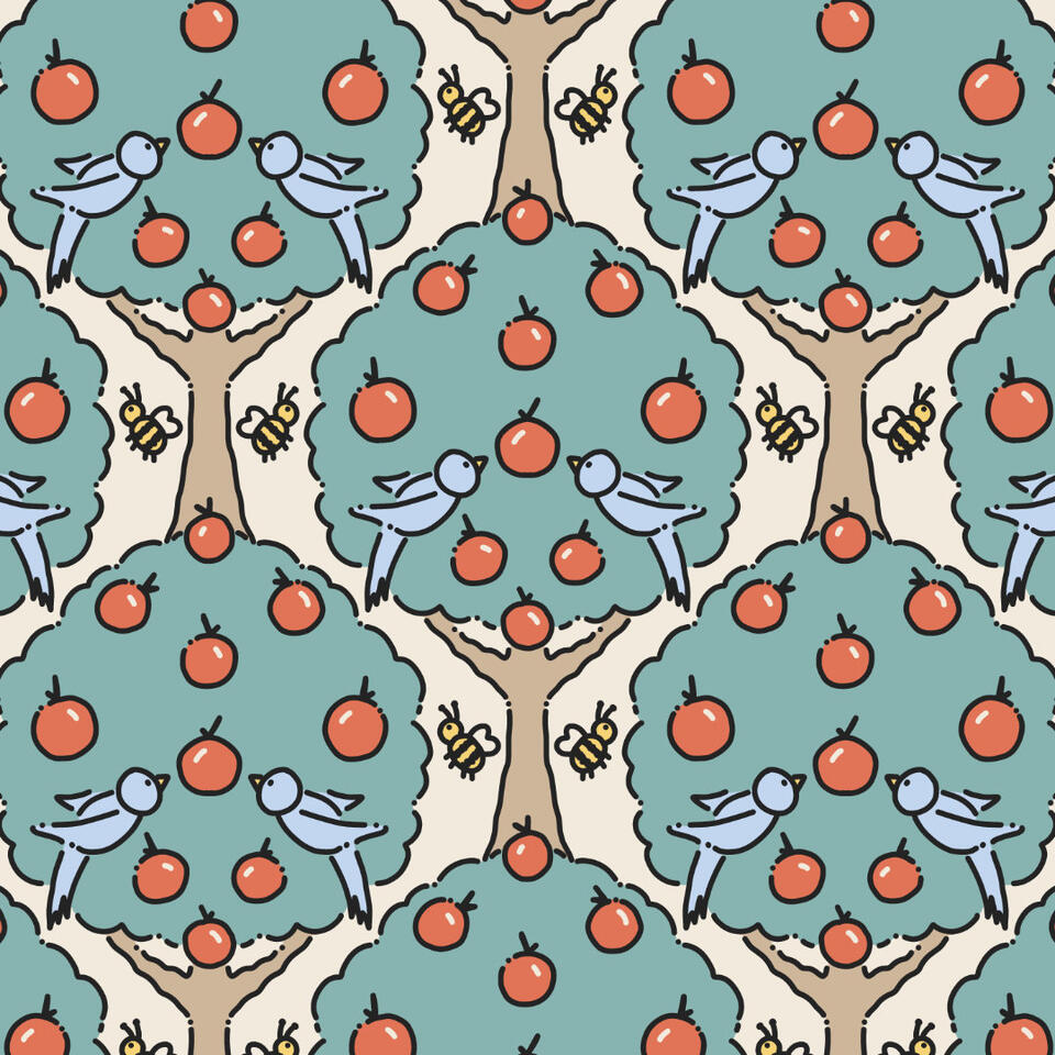 Apple Tree - Birds & Bees Collection